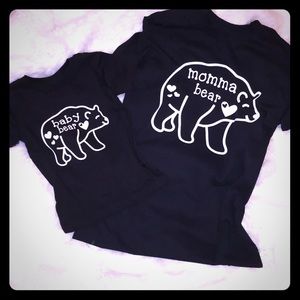 baby bear & momma bear matching tops ❤️